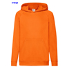 immagine aggiuntiva 10- felpa cappuccio leggera Bambino Unisex Fruit of the Loom non felpata sgarzata con polsi e fondo costina, tascone marsupio tinta unita Kids Lightweight Hooded Sweat 620090 626FL5B E3Ssport.it Stampa RicamoE3Ssport  E3S