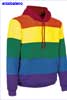 immagine aggiuntiva 2- Felpa cappuccio Adulto Unisex Valento felpata con polsi e fondo costina, tascone marsupio con inserti arcobaleno Rainbow SUVARAI 626VA5A E3Ssport.it Stampa RicamoE3Ssport  E3S