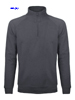 immagine aggiuntiva 5- Felpa collo alto, zip corta Adulto Unisex Black Spider felpata con polsi e fondo costina etichetta strappabile, tinta unita BS330 Raglan Zip neck sweat 627BS3A E3Ssport.it Stampa RicamoE3Ssport  E3S