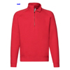 immagine aggiuntiva 6- Felpa collo alto, zip corta Adulto Unisex Fruit of the Loom felpata con polsi e fondo costina tinta unita Premium Zip Neck Sweat 620320 627FL1A E3Ssport.it Stampa RicamoE3Ssport  E3S