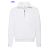 immagine aggiuntiva 3- Felpa collo alto, zip corta Adulto Unisex Fruit of the Loom felpata con polsi e fondo costina tinta unita Classic Zip NecK Sweat 621140 627FL2A E3Ssport.it Stampa RicamoE3Ssport  E3S