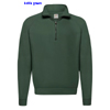 immagine aggiuntiva 5- Felpa collo alto, zip corta Adulto Unisex Fruit of the Loom felpata con polsi e fondo costina tinta unita Classic Zip NecK Sweat 621140 627FL2A E3Ssport.it Stampa RicamoE3Ssport  E3S