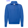 immagine aggiuntiva 8- Felpa collo alto, zip corta Adulto Unisex Fruit of the Loom felpata con polsi e fondo costina tinta unita Classic Zip NecK Sweat 621140 627FL2A E3Ssport.it Stampa RicamoE3Ssport  E3S