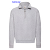 immagine aggiuntiva 9- Felpa collo alto, zip corta Adulto Unisex Fruit of the Loom felpata con polsi e fondo costina tinta unita Classic Zip NecK Sweat 621140 627FL2A E3Ssport.it Stampa RicamoE3Ssport  E3S