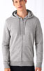  Felpa Organica Ecosostenibile Adulto Unisex B&C non felpata sgarzata con cappuccio con zip cerniera lunga e tasche senza etichetta, tinta unita Organic CWU35B Inspire Zipped Hood 628BC2A E3Ssport.it Stampa RicamoE3Ssport  E3S