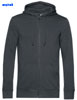  Felpa Organica Ecosostenibile Adulto Unisex B&C non felpata sgarzata con cappuccio con zip cerniera lunga e tasche senza etichetta, tinta unita Organic CWU35B Inspire Zipped Hood 628BC2A E3Ssport.it Stampa RicamoE3Ssport  E3S