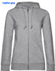  Felpa Organica Ecosostenibile Donna B&C non felpata sgarzata con cappuccio con zip cerniera lunga e tasche senza etichetta, tinta unita Organic Zipped Hood Women CWW36B 628BC2D E3Ssport.it Stampa RicamoE3Ssport  E3S