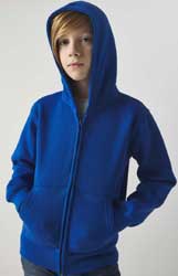Felpa doppio cappuccio zip totale BS BSK333 Vega Kids bambino unisex 628BS1B