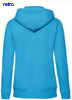 immagine aggiuntiva 1- Felpa cappuccio, zip lunga Donna Fruit of the Loom felpata con polsi e fondo costina, tascone marsupio tinta unita Ladies Premium Hooded Sweat Jacket 621180 628FL1D E3Ssport.it Stampa RicamoE3Ssport  E3S