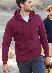 Felpa cappuccio zip Fruit Loom Classic Hooded Sweat Jacket 620620 adulto 628FL2A