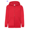 immagine aggiuntiva 4- Felpa cappuccio, zip lunga Bambino Unisex Fruit of the Loom felpata con polsi e fondo costina, tascone marsupio tinta unita Kids Classic Hooded Sweat Jacket 62045 628FL2B E3Ssport.it Stampa RicamoE3Ssport  E3S