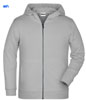 immagine aggiuntiva 3- Felpa Organica Ecosostenibile Bambino Unisex James & Nicholson non felpata sgarzata con cappuccio con zip cerniera lunga e tasche etichetta strappabile Children Zip Hoody JN8026K 628JN1B E3Ssport.it Stampa RicamoE3Ssport  E3S