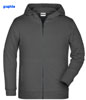 immagine aggiuntiva 11- Felpa Organica Ecosostenibile Bambino Unisex James & Nicholson non felpata sgarzata con cappuccio con zip cerniera lunga e tasche etichetta strappabile Children Zip Hoody JN8026K 628JN1B E3Ssport.it Stampa RicamoE3Ssport  E3S