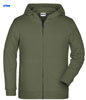 immagine aggiuntiva 16- Felpa Organica Ecosostenibile Bambino Unisex James & Nicholson non felpata sgarzata con cappuccio con zip cerniera lunga e tasche etichetta strappabile Children Zip Hoody JN8026K 628JN1B E3Ssport.it Stampa RicamoE3Ssport  E3S