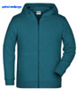 immagine aggiuntiva 18- Felpa Organica Ecosostenibile Bambino Unisex James & Nicholson non felpata sgarzata con cappuccio con zip cerniera lunga e tasche etichetta strappabile Children Zip Hoody JN8026K 628JN1B E3Ssport.it Stampa RicamoE3Ssport  E3S