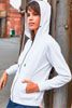  Felpa Organica Ecosostenibile Donna Daiber non felpata sgarzata con cappuccio con zip cerniera lunga e tasche etichetta strappabile, tinta unita JN8025 Ladies Zip Hoody 628JN1D E3Ssport.it Stampa RicamoE3Ssport  E3S