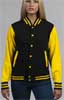  Felpa collo alto, bottoni pressione Adulto Unisex AWDis felpata con polsi e fondo costina, tasche laterali con inserti, etichetta removibile JH043 Varsity Jacket 629AW1A E3Ssport.it Stampa RicamoE3Ssport  E3S