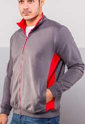 Felpa sweat jacket con full zip bicolore uomo unisex  629LT2A