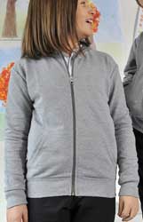 Felpa jacket full zip, tessuto leggero non felpata Vesti bambino unisex 629VS1B