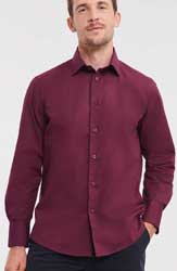  camicia manica lunga Uomo  Russel senza taschino, aderente tinta unita 946M Mens Long Sleeve Easy Care Fitted Shirt 640JZ4A E3Ssport.it Stampa RicamoE3Ssport  E3S
