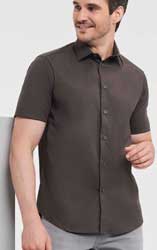 Camicia elasticizzata Russell manica corta uomo unisex 641JZ4