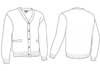  Cardigan maglia aperta maniche lunghe Adulto Unisex Valento con bottoni, tasche, scollo V, bordi in costina tinta unita Cardigan JEVACDH 651VA4A E3Ssport.it Stampa RicamoE3Ssport  E3S