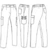  Pantalone lavoro leggero misto Donna Valento con tasche, tasconi, passanti, elastico in vita tinta unita Advance PAVAADV 672VA1D E3Ssport.it Stampa RicamoE3Ssport  E3S