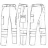  Pantalone lavoro leggero misto Adulto Unisex Valento con tasche, tasconi, passanti, elastico in vita bande catarinfrangenti riflettenti alta visibità Train PAVATRA 672VA7A E3Ssport.it Stampa RicamoE3Ssport  E3S