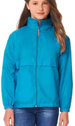  Giacca leggera, antipioggia, antivento Bambino B&C con cappuccio, con tasche con astuccio custodia CJK950 Sirocco Kids 720BC1B E3Ssport.it Stampa RicamoE3Ssport  E3S