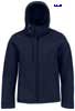  Giacca tecnica softshell 3 strati impermeabile antivento interno pile Uomo  B&C con cappuccio, tasche, taschino, polsi con velcro tinta unita CJM950 Hooded Softshell Men 724BC1A E3Ssport.it Stampa RicamoE3Ssport  E3S