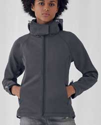 Giacca soft shell tecnica cappuccio impermeabile B&C donna 724BC1D