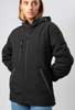  Giacca softshell 3 strati ecosostenibile riciclata impermeabile antivento Donna Black Spider con cappuccio, tasche, taschino, polsi con velcro etichetta strappabile, tinta unita BSW557 Storm Padded Women 724BS2D E3Ssport.it Stampa RicamoE3Ssport  E3S