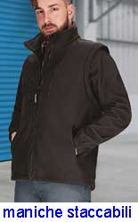  Giacca tecnica softshell 3 strati impermeabile antivento interno pile Adulto Unisex Valento con tasche, taschino, polsi e fondo con elastico, maniche staccabili tinta unita Halifax CQVAHAL 724VA10A E3Ssport.it Stampa RicamoE3Ssport  E3S