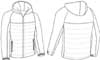  Giacca imbottita trapuntata impermeabile + softshell 3 strati interno pile Adulto Unisex Valento con tasche, taschini, polsi con velcro, cappuccio con inserti Bering CQVABER 724VA11A E3Ssport.it Stampa RicamoE3Ssport  E3S
