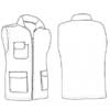  Giacca gilet imbottita Adulto Unisex Valento senza maniche, con tasche e zip lunga intera tinta unita Fabric CHVAFAB 748VA9A E3Ssport.it Stampa RicamoE3Ssport  E3S