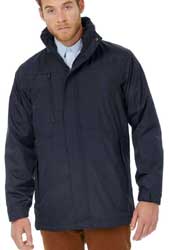  Parka imbottito Uomo  B&C impermeabile, con cappuccio, interno pile separabile JU 873 753BC2A E3Ssport.it Stampa RicamoE3Ssport  E3S