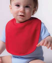  Bavaglino Neonato The Cotton Factory chiusura con velcro tinta unita CF900 Baby Bib Single Layer 21x32cm 823CF1Y E3Ssport.it Stampa RicamoE3Ssport  E3S