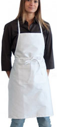 Grembiule cucina con tasca uomo bianco 824LT3A