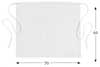  Grembiule corto davantino in cotone sanforizzato Adulto Unisex BT senza tasca, con lacci in vita tinta unita Falda Corta Kiparis BFALKI67 - 60x70 826BT5A E3Ssport.it Stampa RicamoE3Ssport  E3S