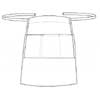  Grembiule lungo falda barista misto Adulto Unisex Valento con tasca multipla e lacci in vita tinta unita Cabernet DEVACAB 65x70 cm 826VA2A E3Ssport.it Stampa RicamoE3Ssport  E3S