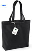  Borsa shopper in cotone organico Westford Mill manici lunghi, soffietti laterali Organic Cotton Shopper W180 32x35x12 cm 831MW1U E3Ssport.it Stampa RicamoE3Ssport  E3S
