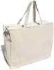 borsa shopper cotone ampia con zip e soffietti manico medio 831NA12u E3Ssport  E3S