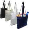 immagine aggiuntiva 1- Borsa shopper in cotone NA manici lunghi, soffietti laterali dimensione 38x42x8 cm 831NA9U E3Ssport.it Stampa RicamoE3Ssport  E3S