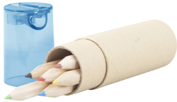 Astuccio set 6 matite colorate temperino tubolare 876DL1G