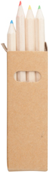  Confezione in cartoncino DL con matite in legno colorate neutro o personalizzato 4 colori - 30x9x8 mm 876DL3G E3Ssport.it Stampa RicamoE3Ssport  E3S