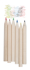immagine aggiuntiva 1- Confezione astuccio in cartoncino cancelleria DL con matite in legno colorate neutro o personalizzato 6 colori - 45x90x9 mm 876DL4G E3Ssport.it Stampa RicamoE3Ssport  E3S