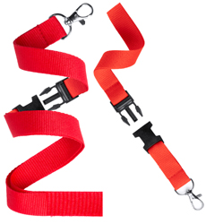  Lanyard Nastro collo Portabadge DL con moschettone, con sgancio portachiavi tinta unita 20x550 mm + sgancio portachiavi 880DL4G E3Ssport.it Stampa RicamoE3Ssport  E3S