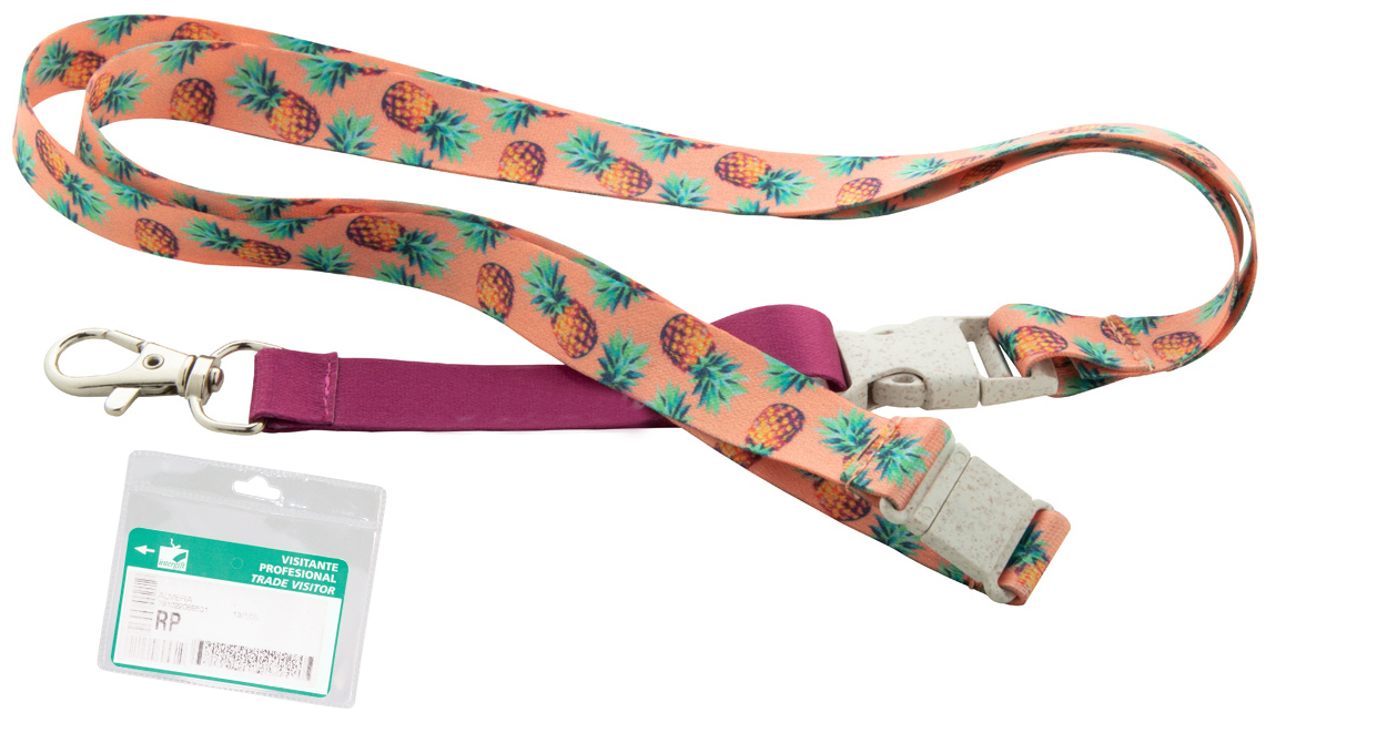 Lanyard Nastro collo Portabadge DN con moschettone personalizzato con  stampa sublimazione H 15/20 mm 880DN1G  Stampa Ricamo