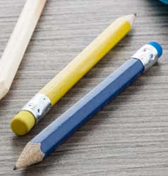 Mini matita in legno con gomma 891DL2G