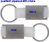 immagine aggiuntiva 1- Portachiavi con anello DL in metallo e tessuto tinta unita 28x65x4 894DL8G E3Ssport.it Stampa RicamoE3Ssport  E3S